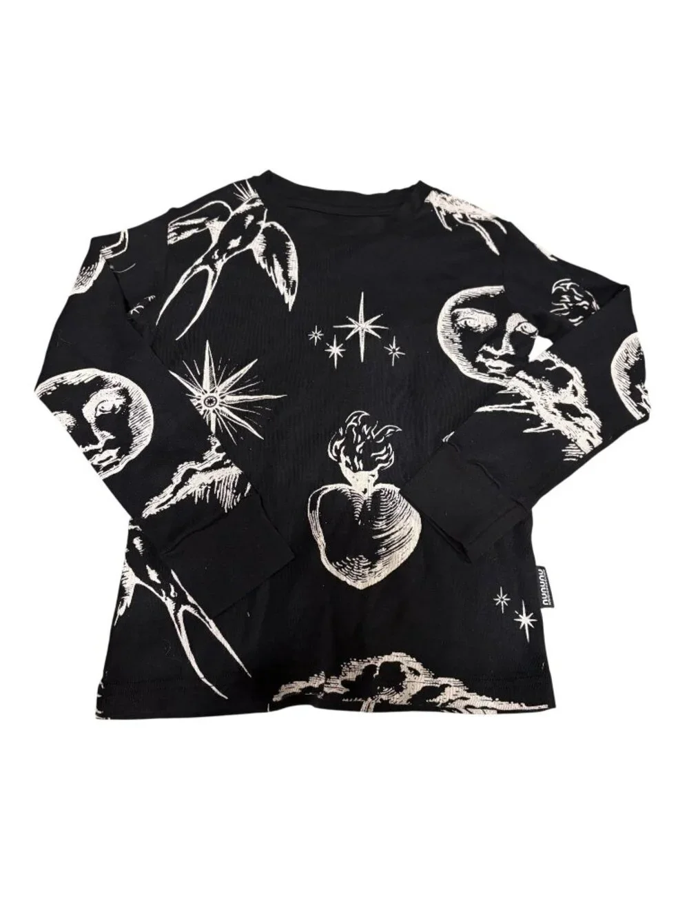 Nununu All Inked Lounge Top in Black